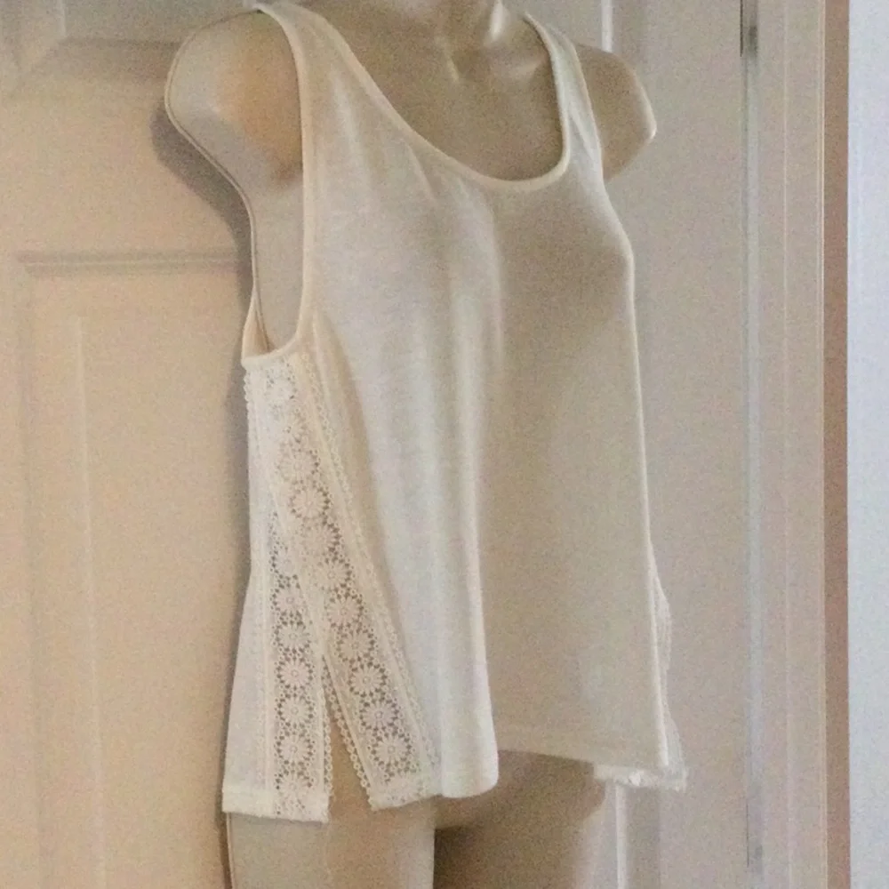 Lace Side Slit Top - Picture 1 of 6